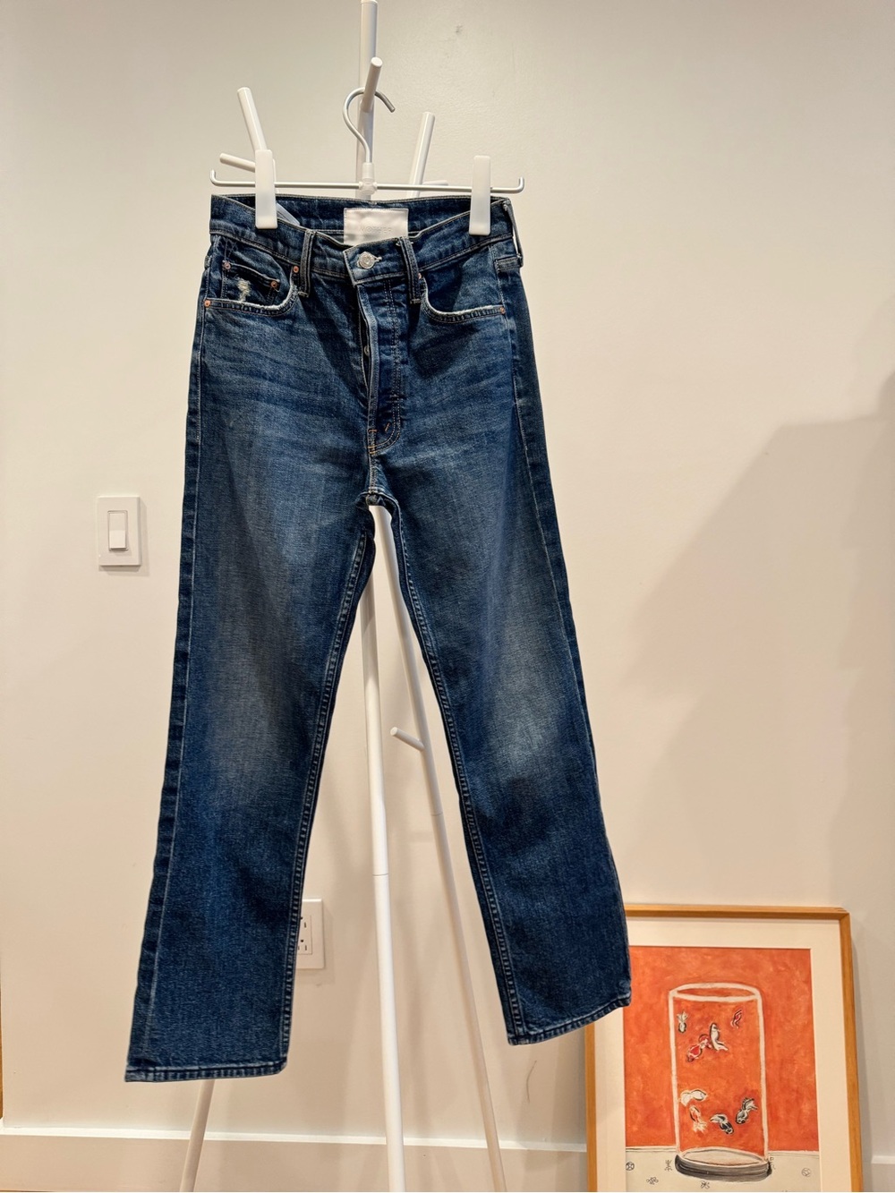 MOTHER The Tomcat Highrise Straight-Leg Jeans